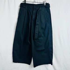 GAP Pants Trousers high rise wide‎ leg cropped black Size 2